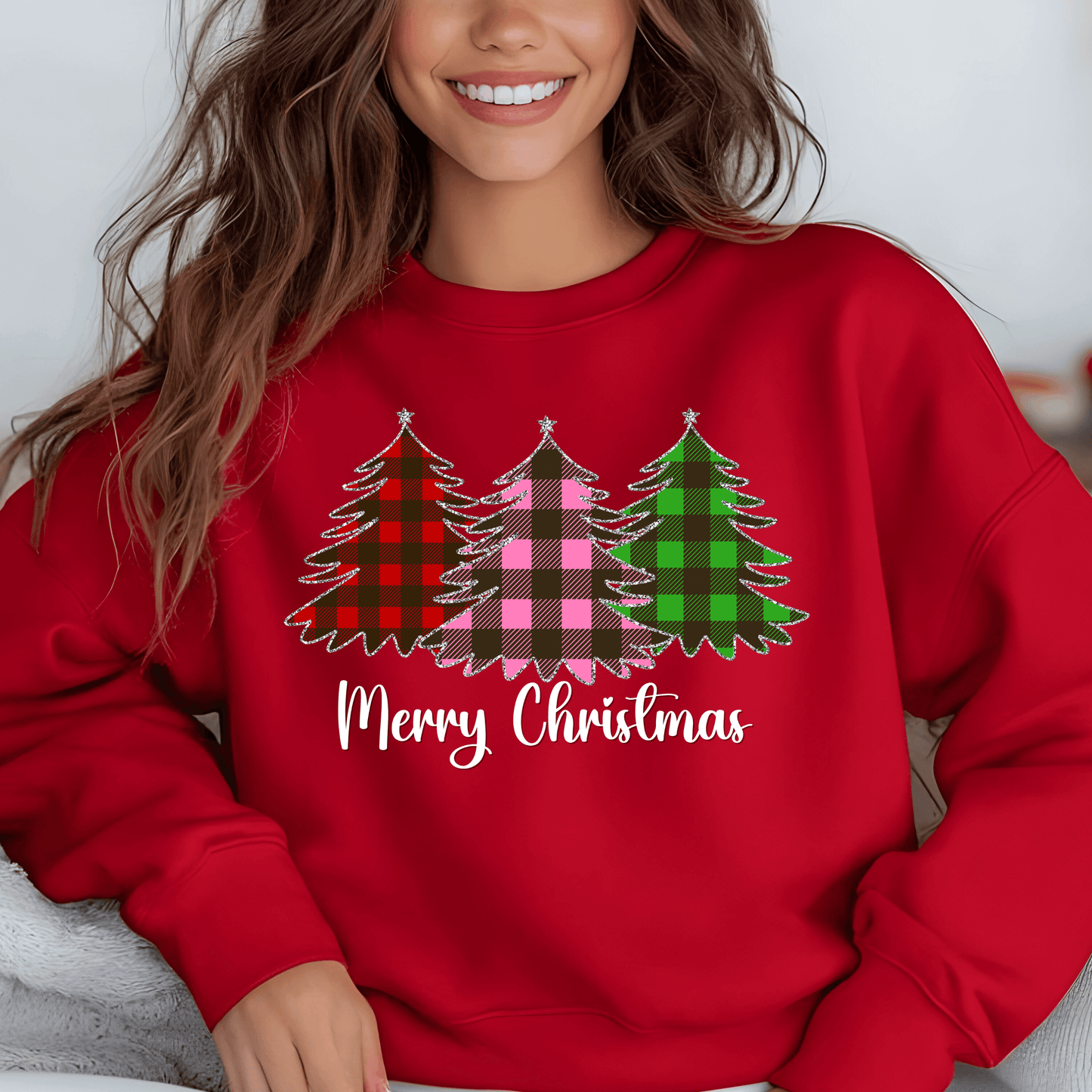 Buffalo Plaid Christmas Trees | Merry Christmas Digital Design PNG - Crafty Harvest Designs