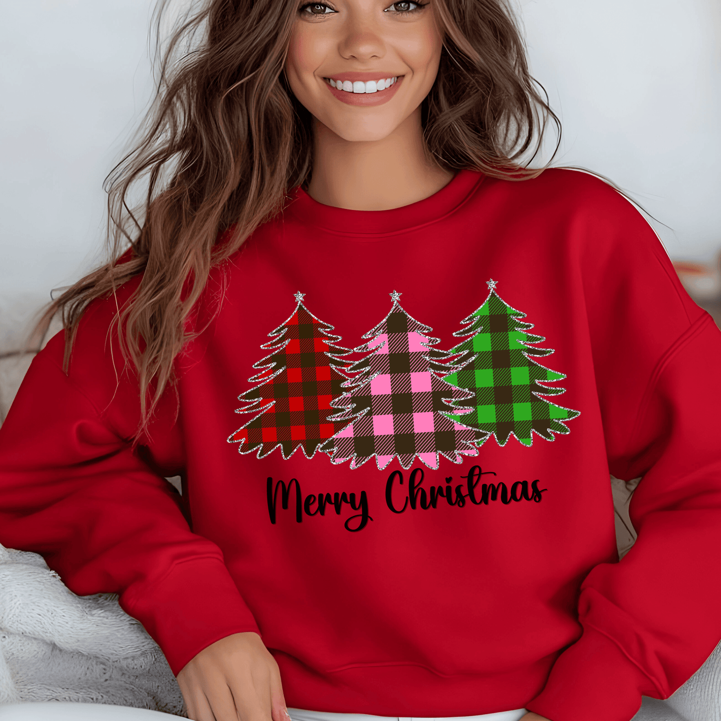 Buffalo Plaid Christmas Trees | Merry Christmas Digital Design PNG - Crafty Harvest Designs