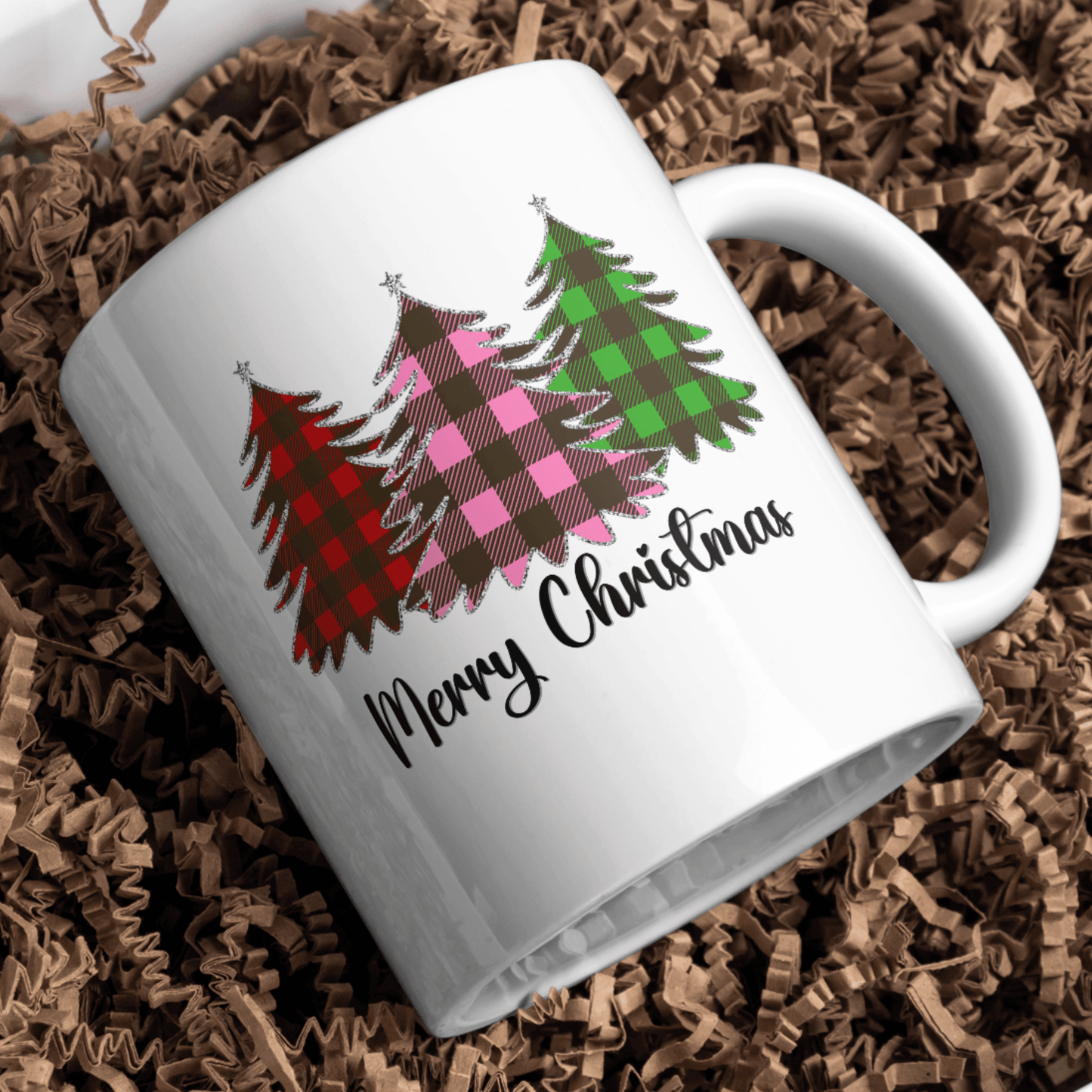 Buffalo Plaid Christmas Trees | Merry Christmas Digital Design PNG - Crafty Harvest Designs