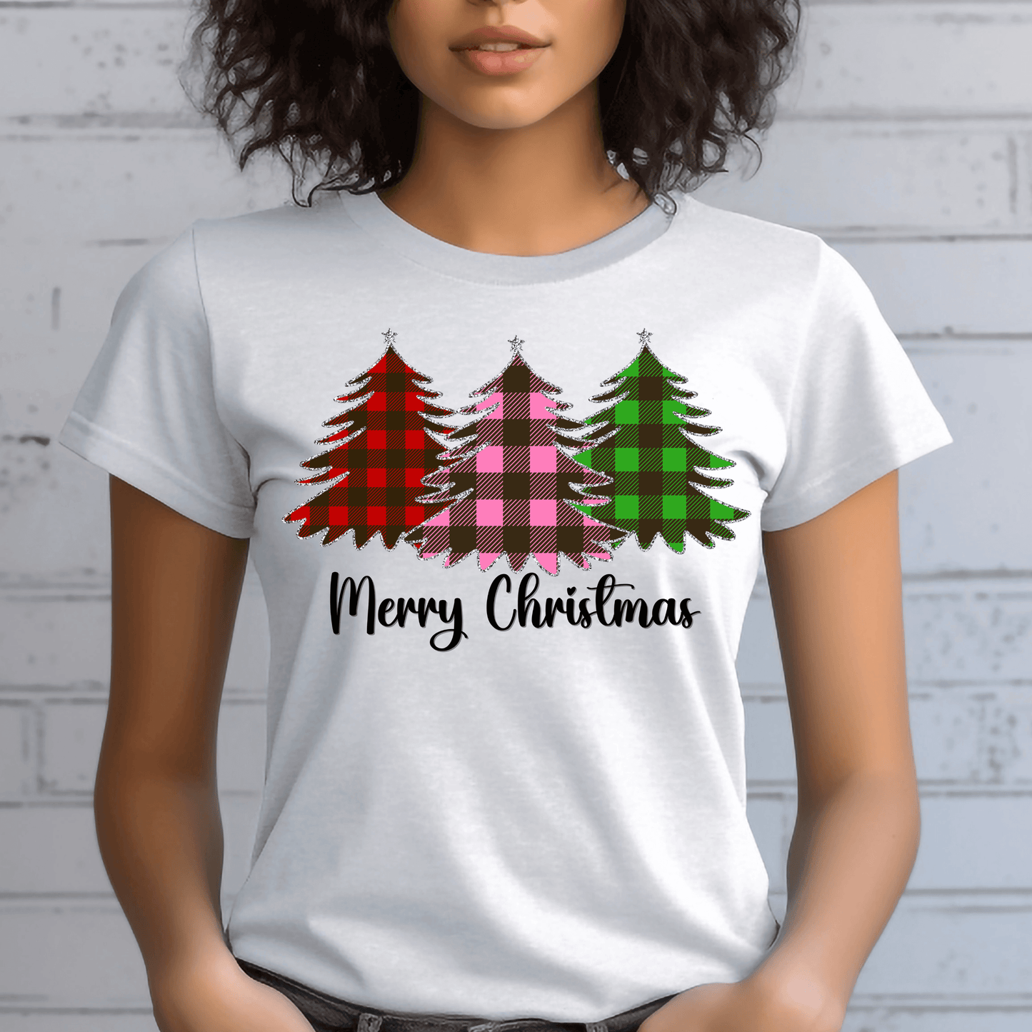 Buffalo Plaid Christmas Trees | Merry Christmas Digital Design PNG - Crafty Harvest Designs