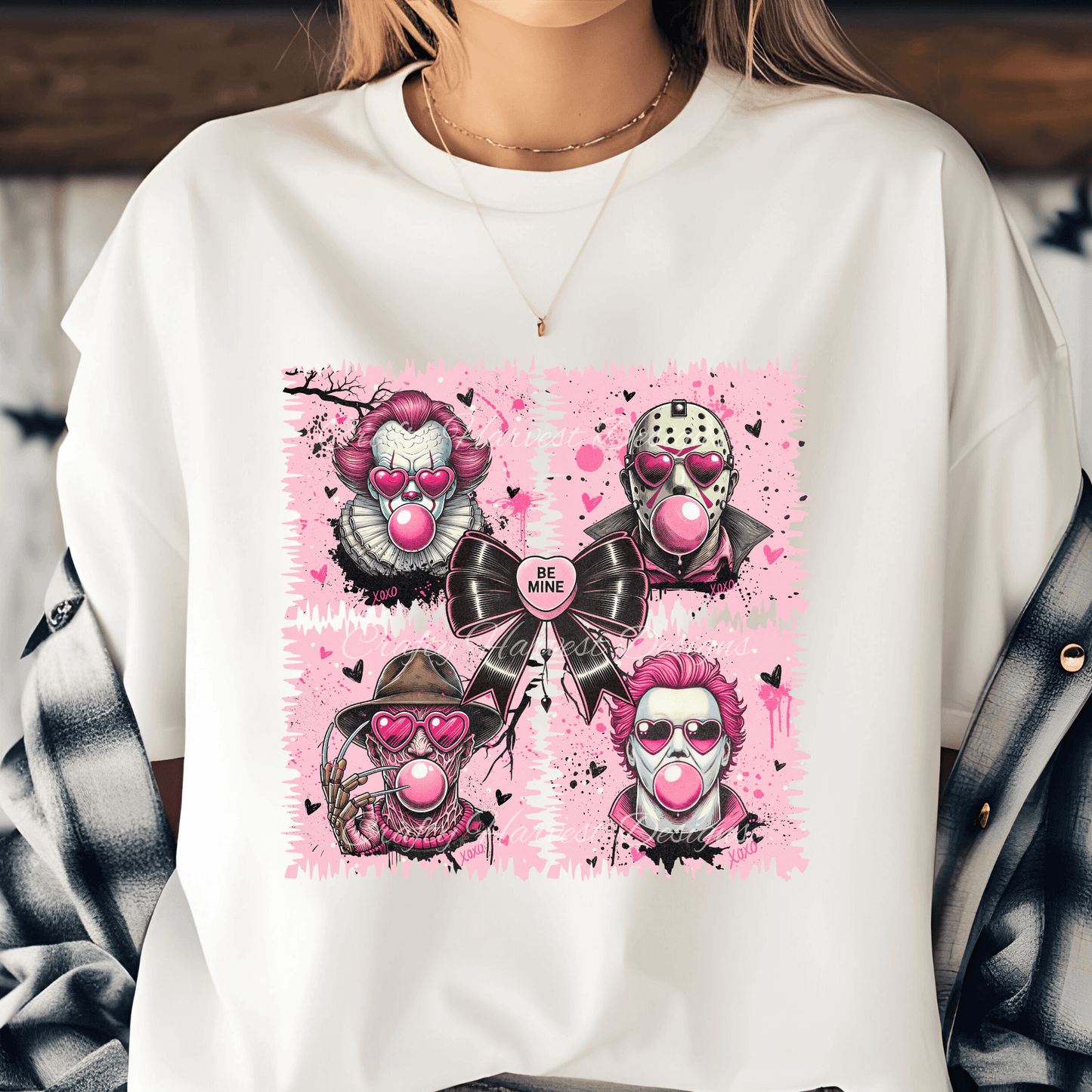 Valentine horror movie character Be Mine - PNG & PDF download - Crafty Harvest Designs