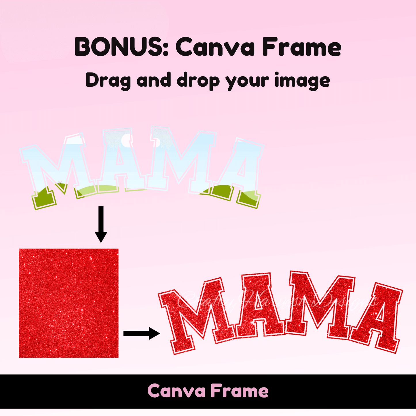 Valentine’s Day “MAMA” Design Set with BONUS Canva Frame - Crafty Harvest Designs