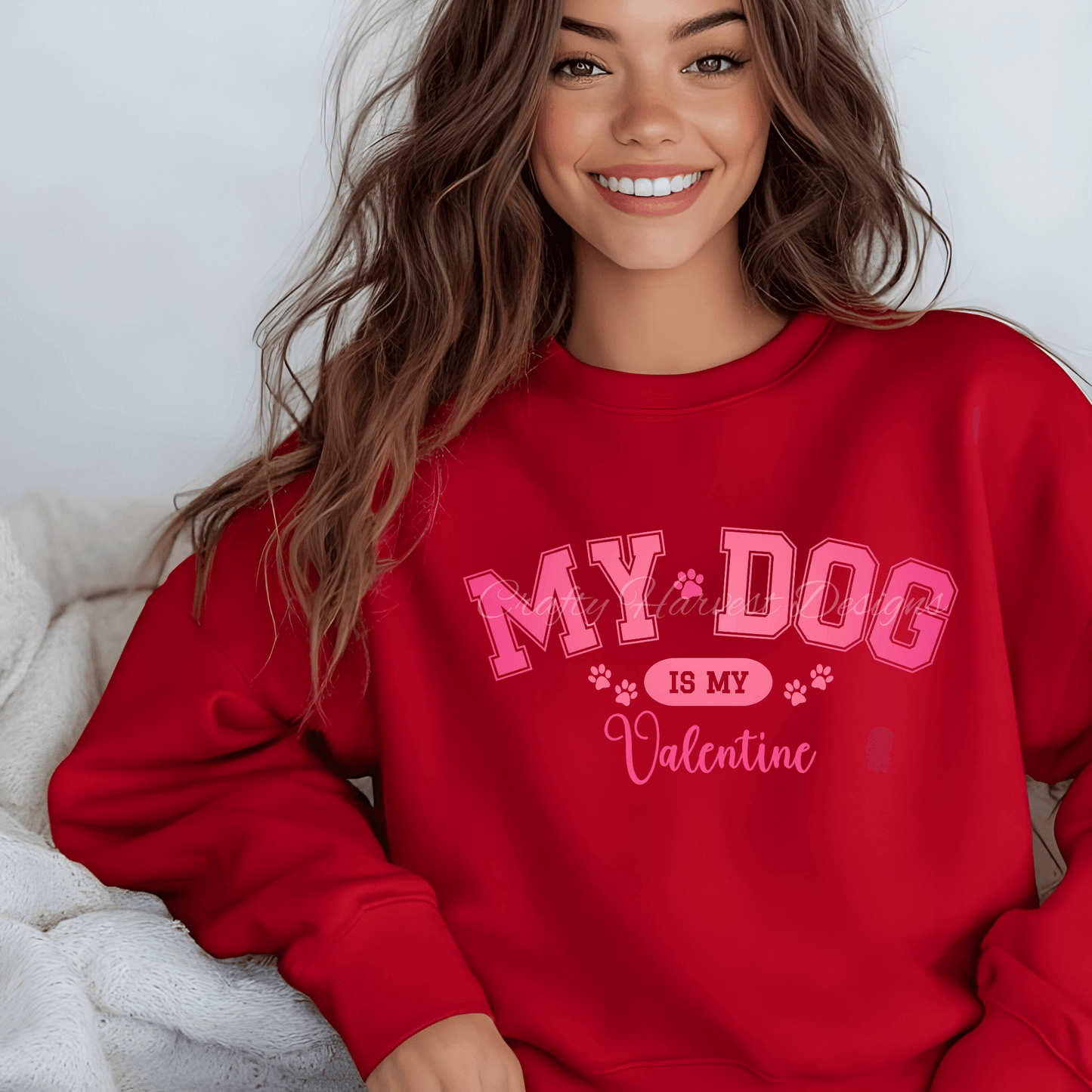 “My Dog Is My Valentine” Design Set with BONUS Canva Frame - Crafty Harvest Designs