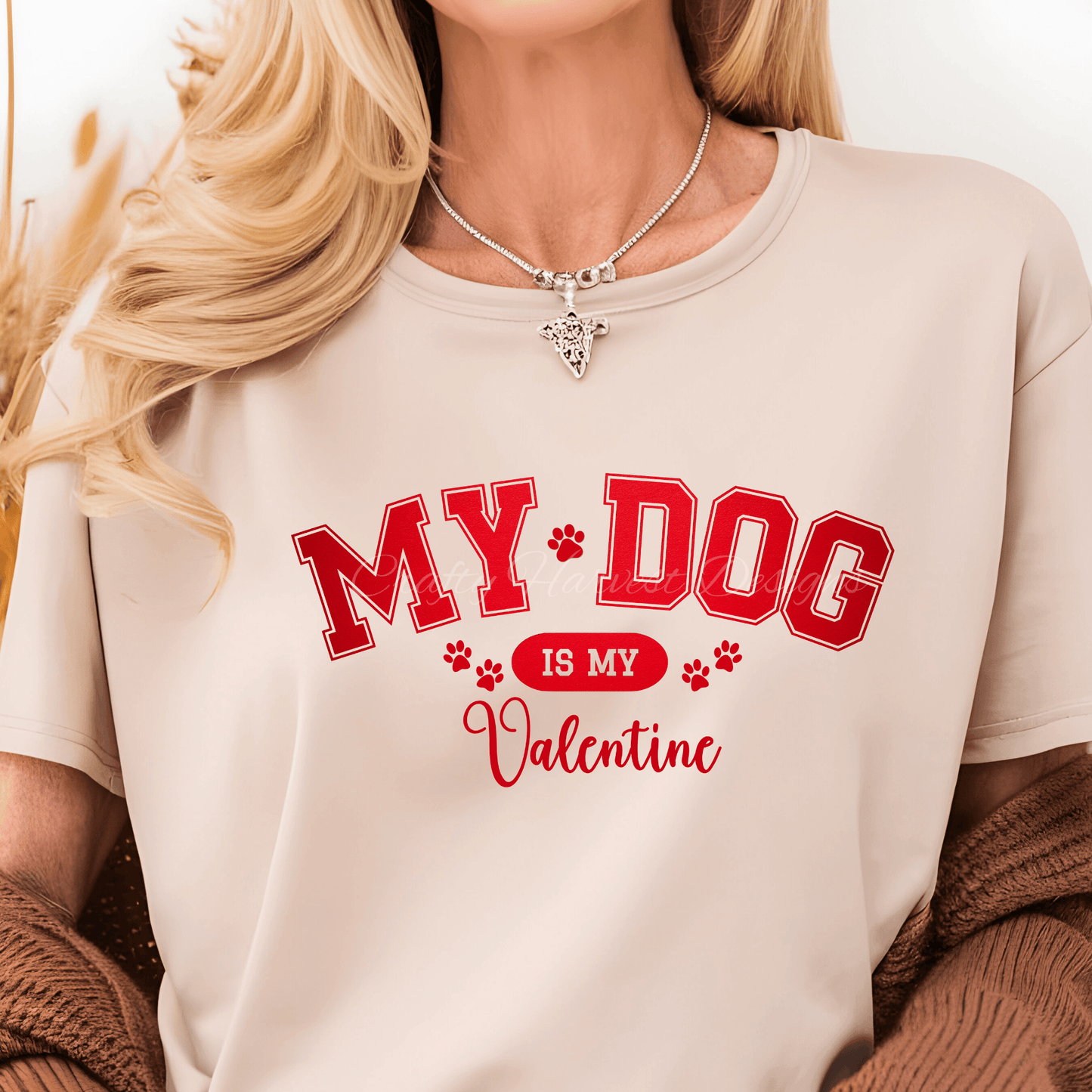 “My Dog Is My Valentine” Design Set with BONUS Canva Frame - Crafty Harvest Designs