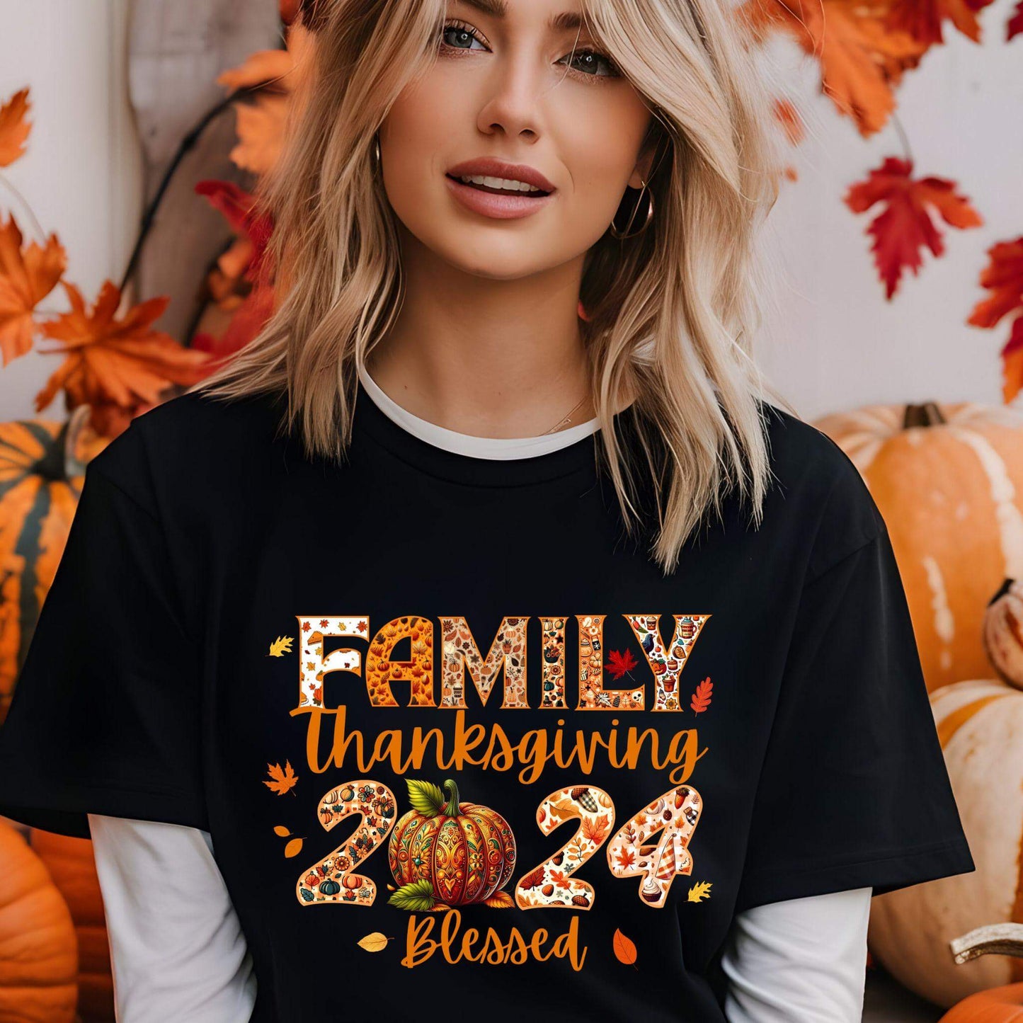 Thanksgiving T-shirt Bundle | 12 Cute & Funny Designs PNG Download - Crafty Harvest Designs
