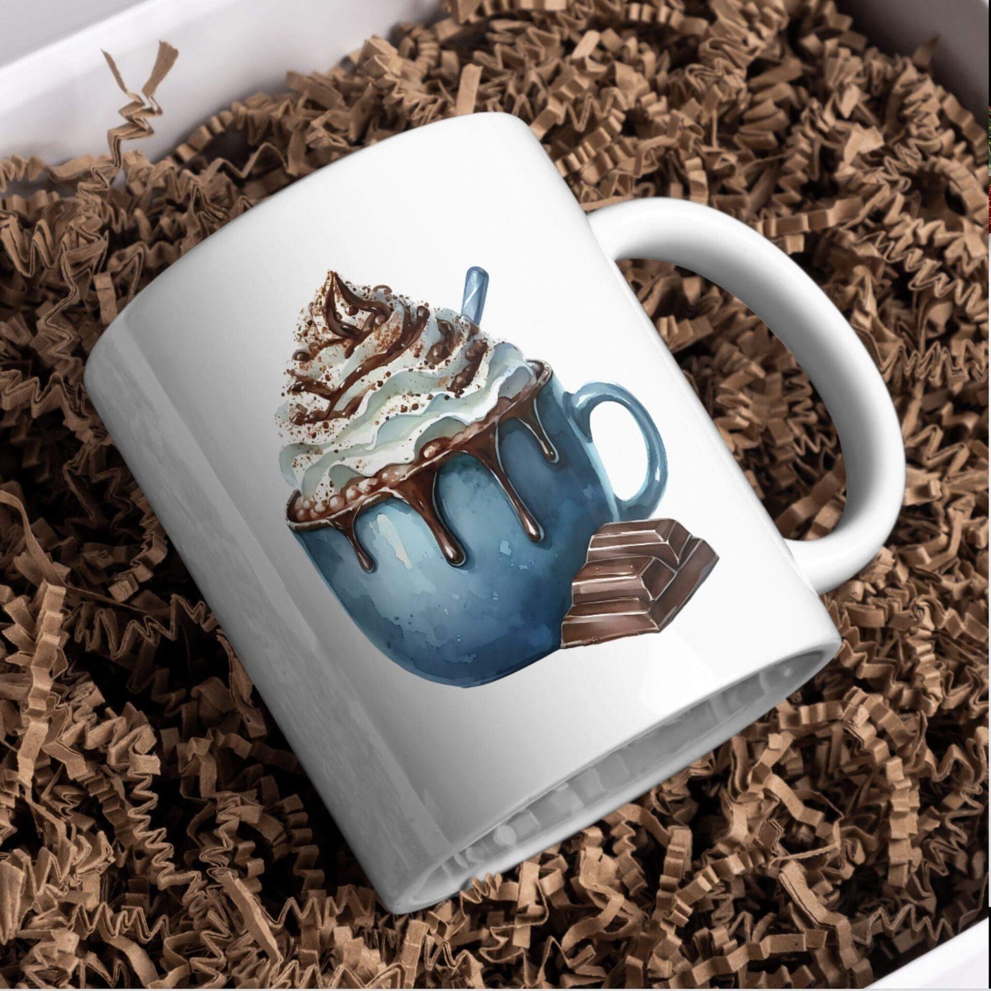 Watercolor hot chocolate mug sublimation Bundle - Crafty Harvest Designs