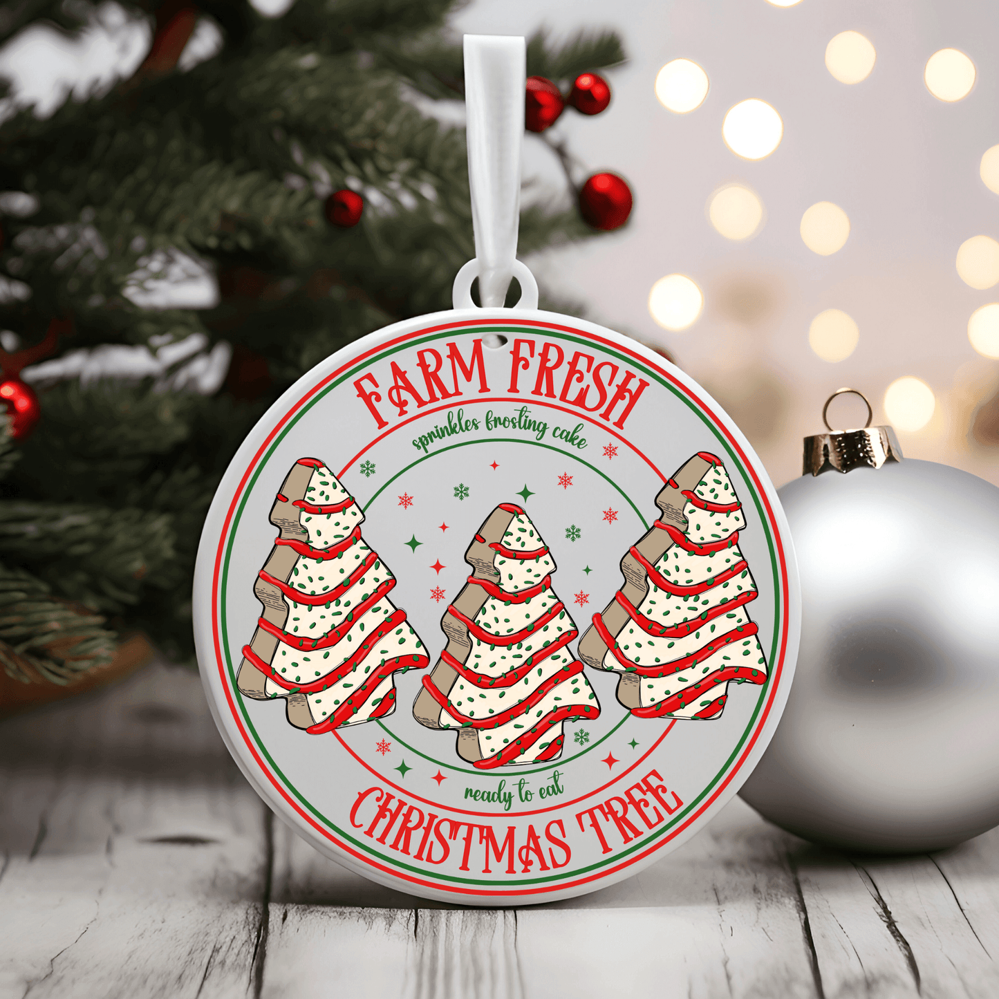 Christmas Tree Cake Ornament PNG Pack | 10 Retro Christmas Designs - Crafty Harvest Designs