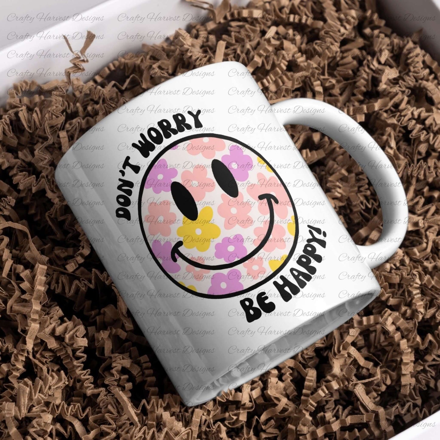 Don’t Worry, Be Happy! Daisy Smiley Face | Digital Download