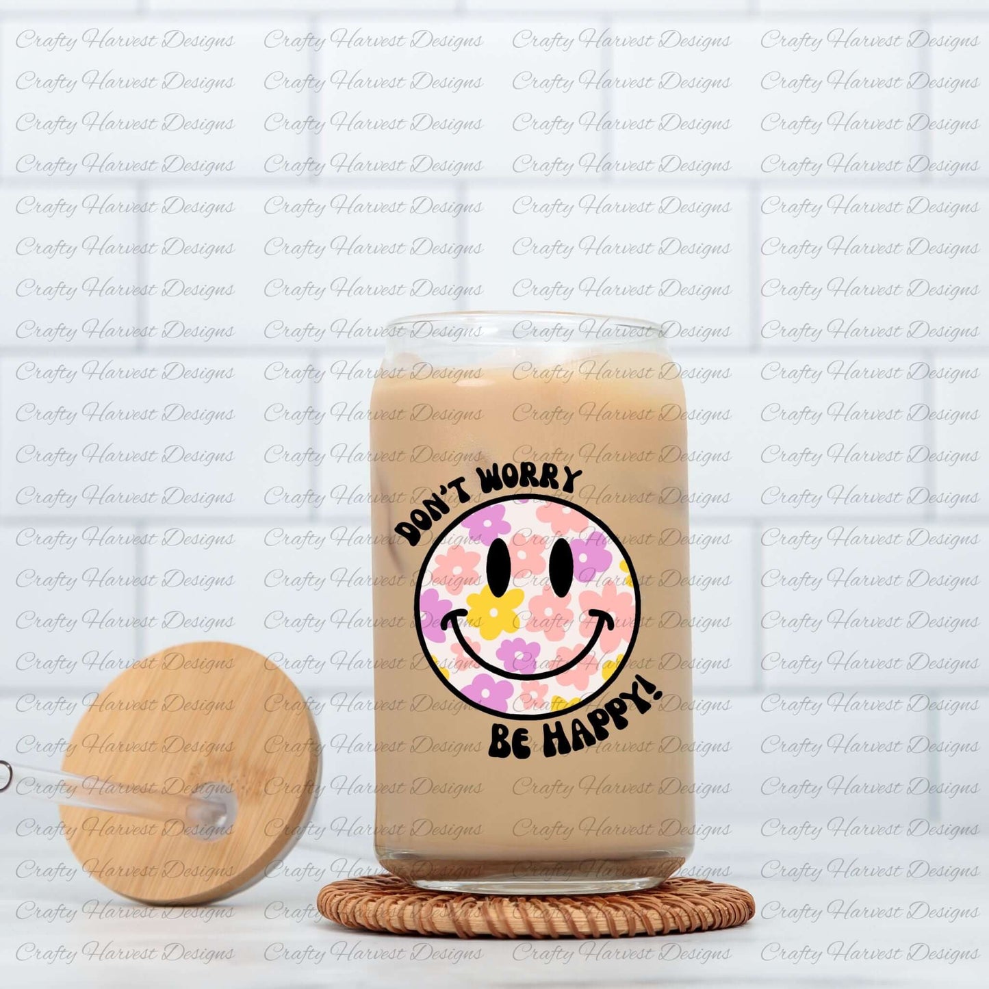 Don’t Worry, Be Happy! Daisy Smiley Face | Digital Download