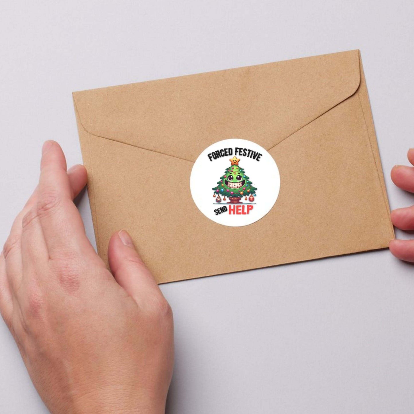Forced Festive. Send HELP | Hilarious Christmas Design PNG - Crafty Harvest Designs