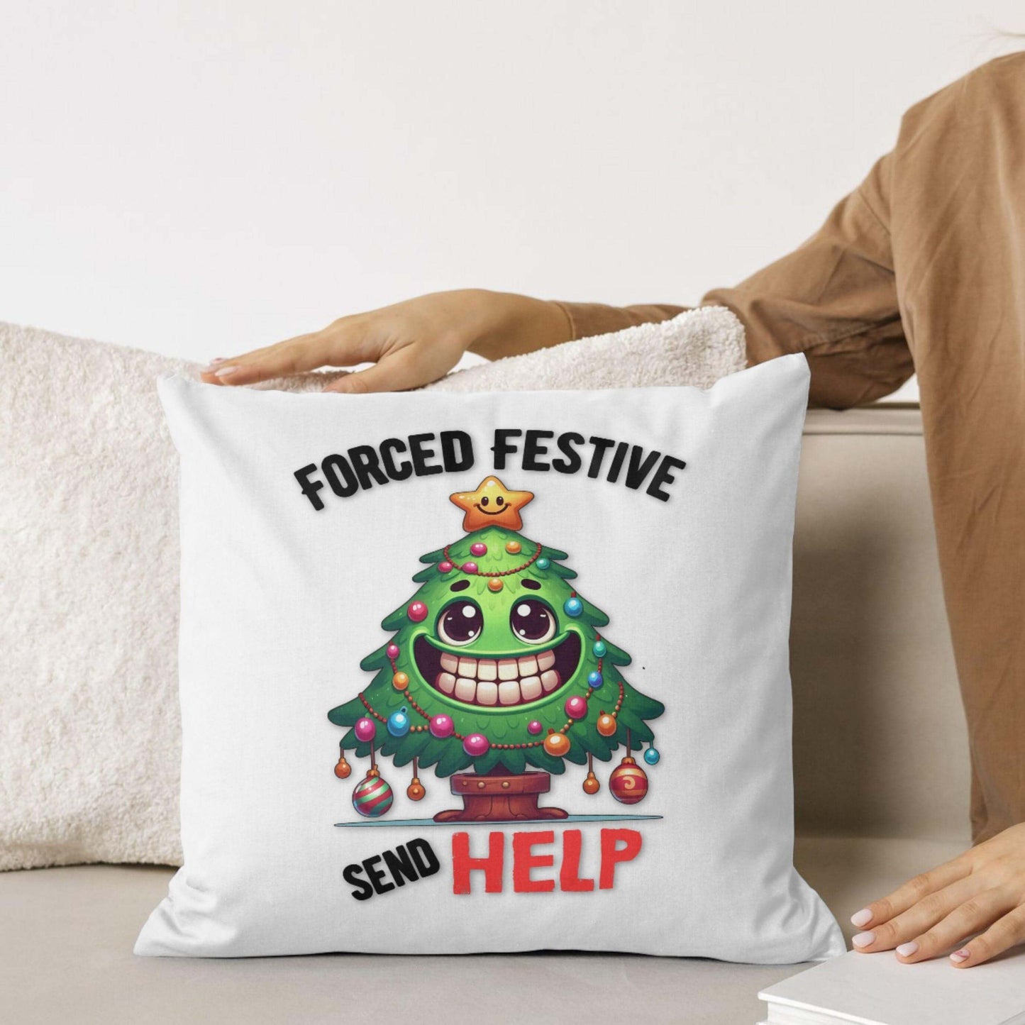 Forced Festive. Send HELP | Hilarious Christmas Design PNG - Crafty Harvest Designs