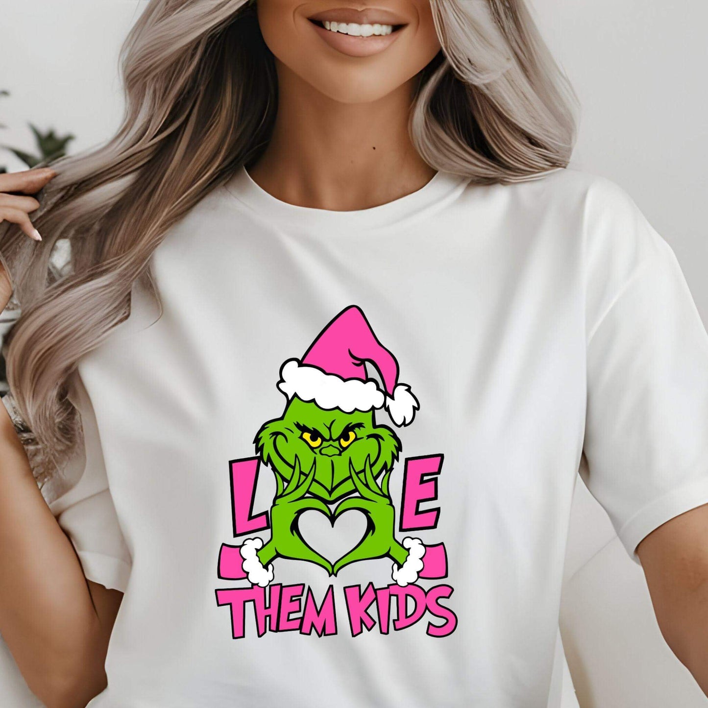 Grinch Love Them Kids | 3 Color Options for Christmas Designs - PNG PDF - Crafty Harvest Designs