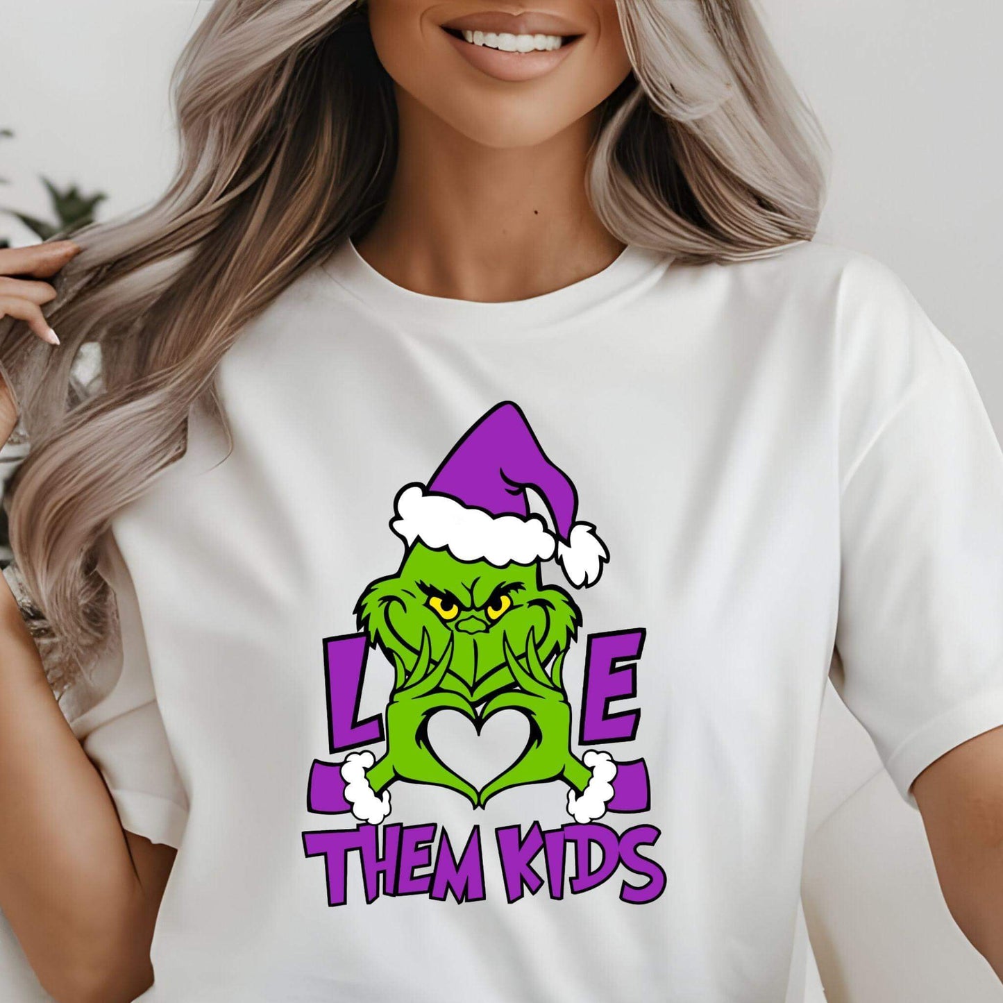 Grinch Love Them Kids | 3 Color Options for Christmas Designs - PNG PDF - Crafty Harvest Designs
