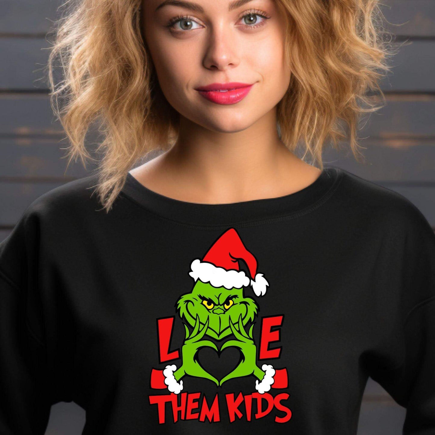 Grinch Love Them Kids | 3 Color Options for Christmas Designs - PNG PDF - Crafty Harvest Designs