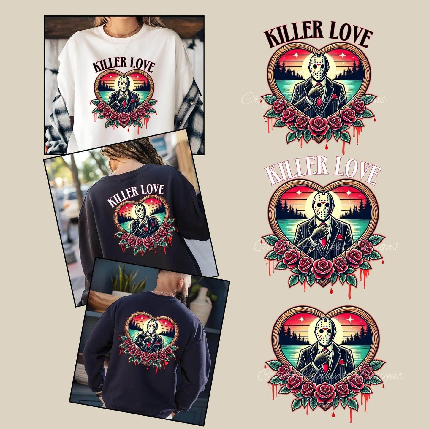 Horror Valentine Digital Design Bundle – Killer Love, Stalk You Forever, Sweet Dreams My Valentine - Crafty Harvest Designs