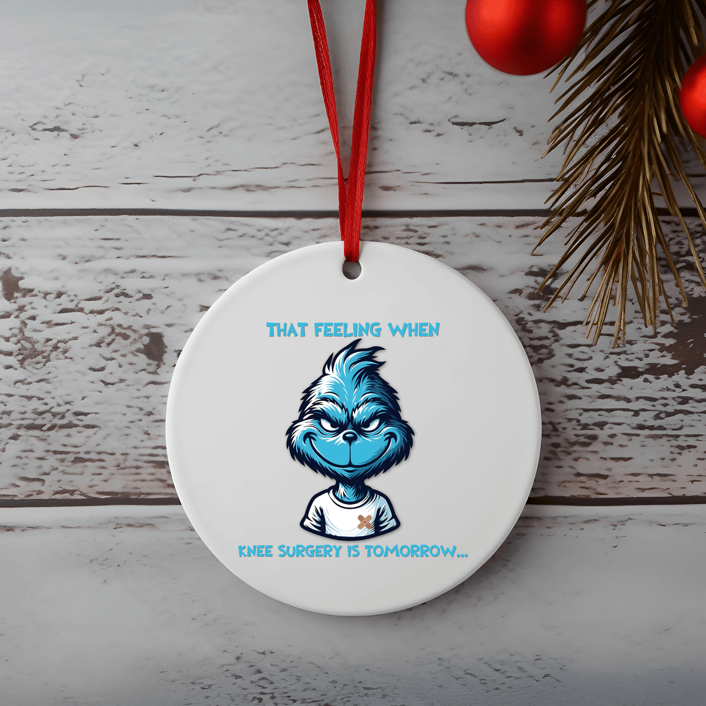 Knee Surgery Tomorrow Grinch Design | PNG & PDF with 3 Font Colors - Crafty Harvest Designs