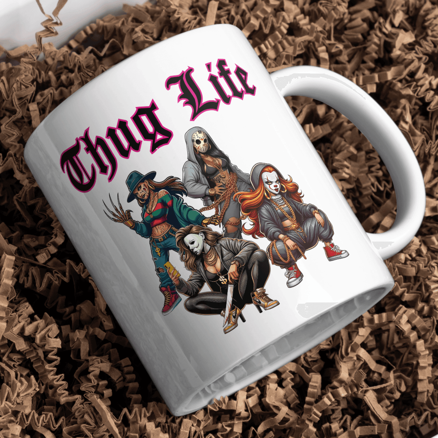 Lady Thug Life Horror Characters | PNG & PDF Download for DIY Projects - Crafty Harvest Designs