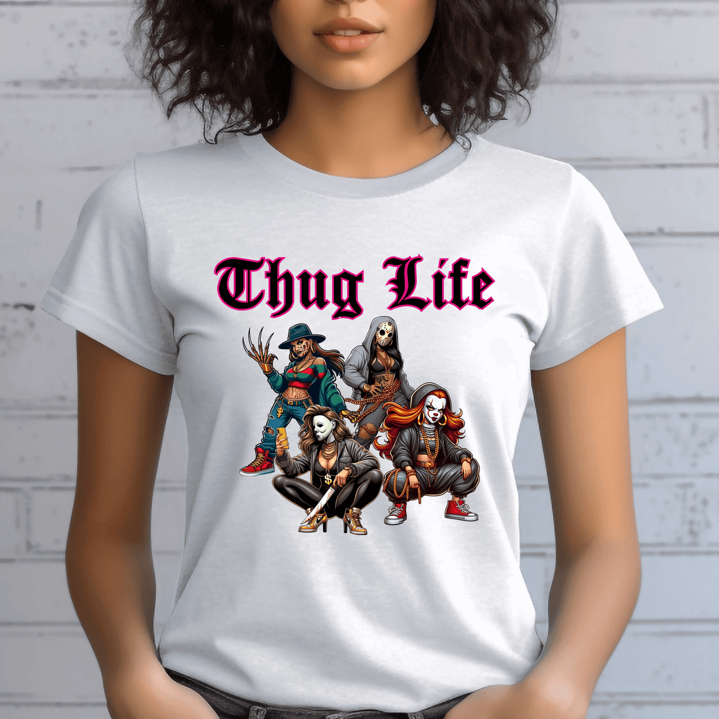 Lady Thug Life Horror Characters | PNG & PDF Download for DIY Projects - Crafty Harvest Designs