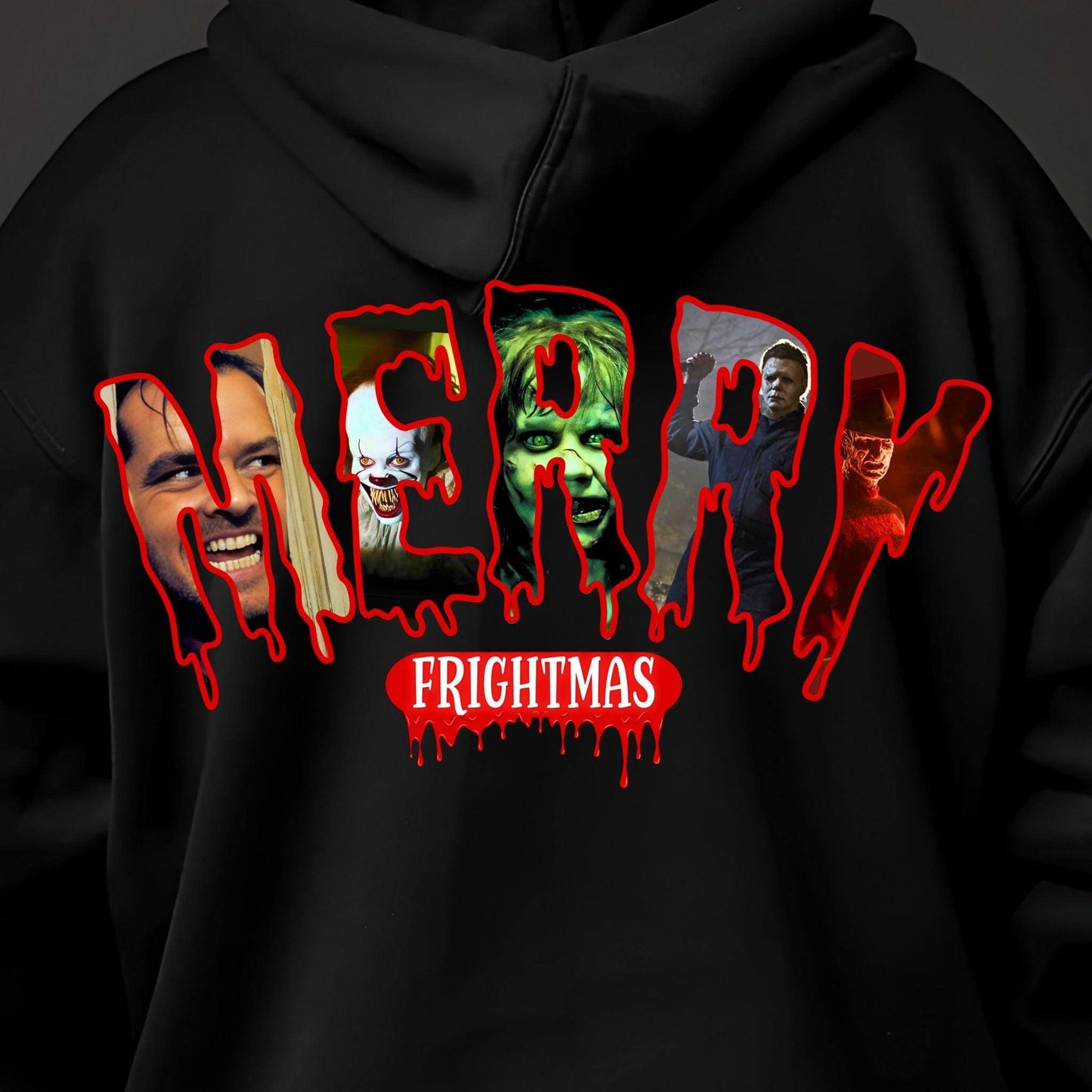 Merry Frightmas Horror Movie Christmas Design | Creepy Holiday PNG - Crafty Harvest Designs