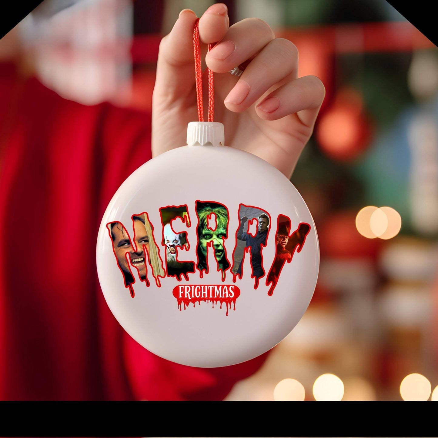 Merry Frightmas Horror Movie Christmas Design | Creepy Holiday PNG - Crafty Harvest Designs