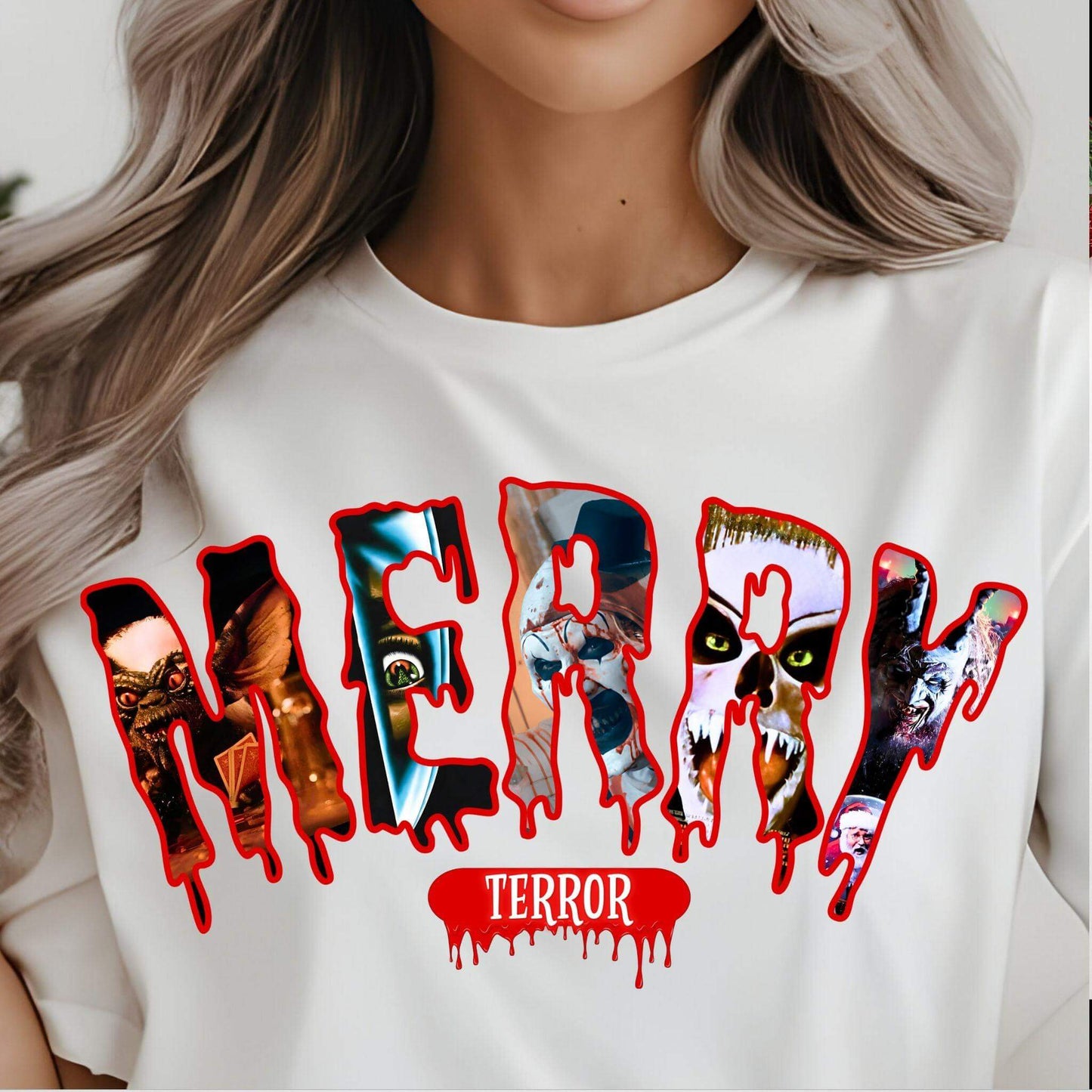 Merry Terror Christmas Horror Design | Creepy Holiday PNG - Crafty Harvest Designs