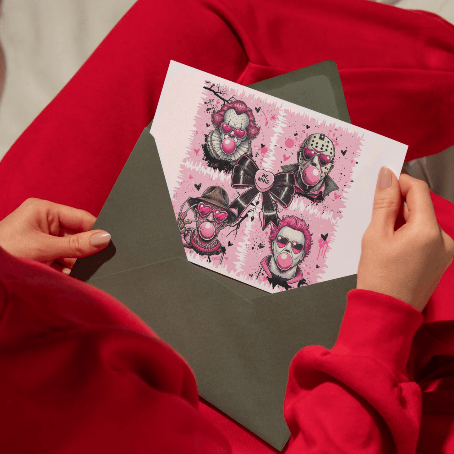 Valentine horror movie character Be Mine - PNG & PDF download - Crafty Harvest Designs