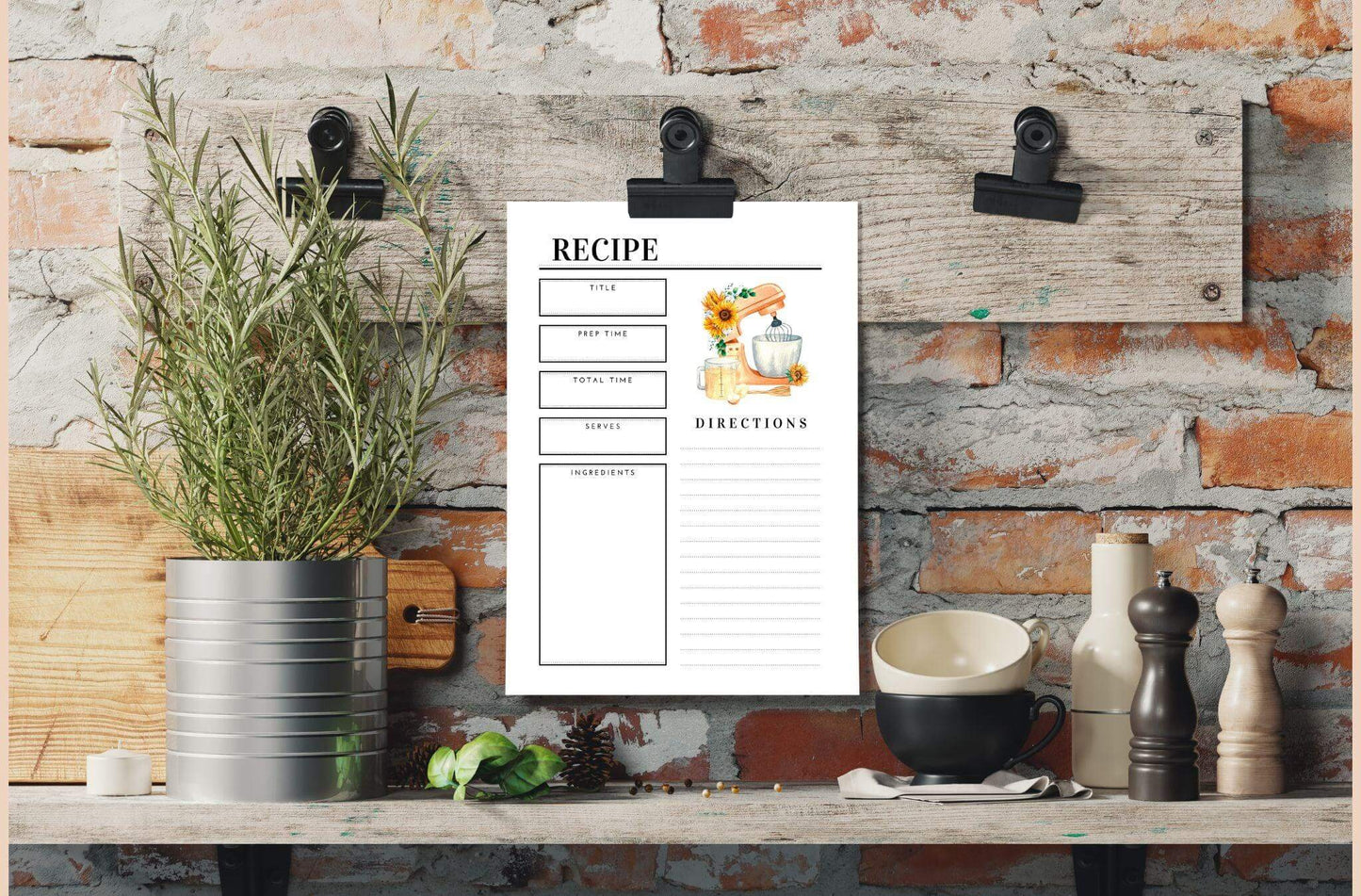 Printable Recipe Book Templates | Customizable Designs for Your Kitchen - Crafty Harvest Designs