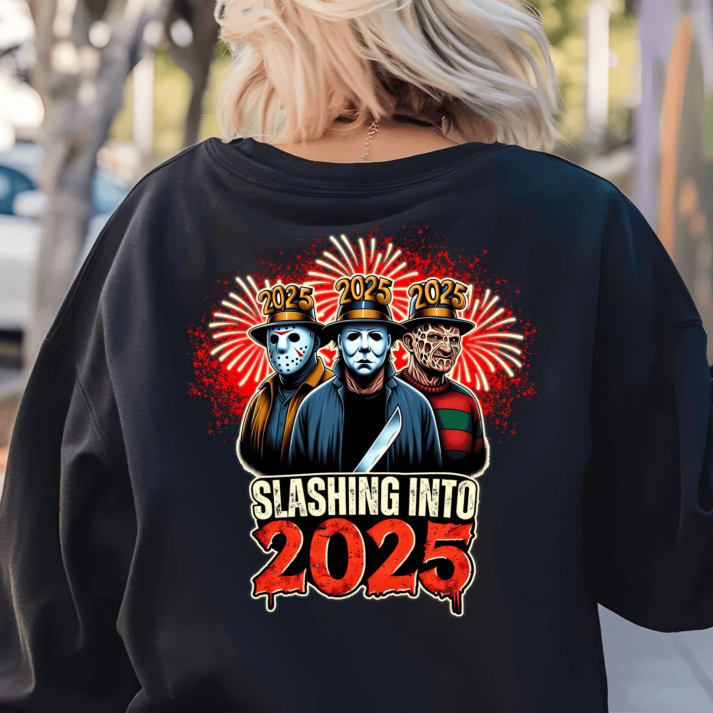 Slashing Into 2025 | Horror-Inspired New Year Design PNG PDF Download - Crafty Harvest Designs