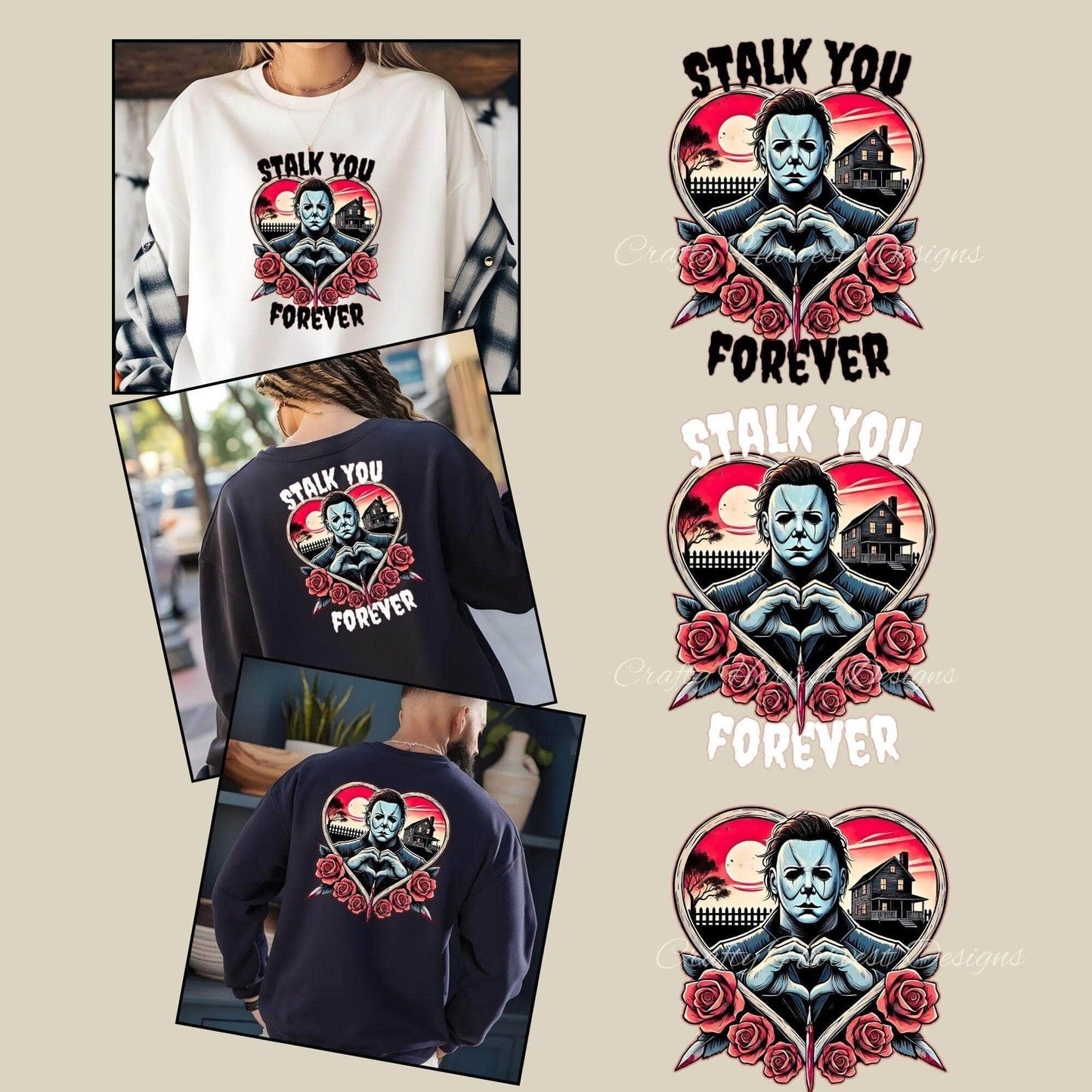 Horror Valentine Digital Design Bundle – Killer Love, Stalk You Forever, Sweet Dreams My Valentine - Crafty Harvest Designs