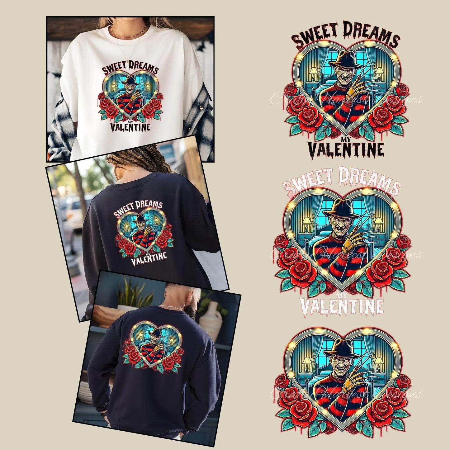Horror Valentine Digital Design Bundle – Killer Love, Stalk You Forever, Sweet Dreams My Valentine - Crafty Harvest Designs