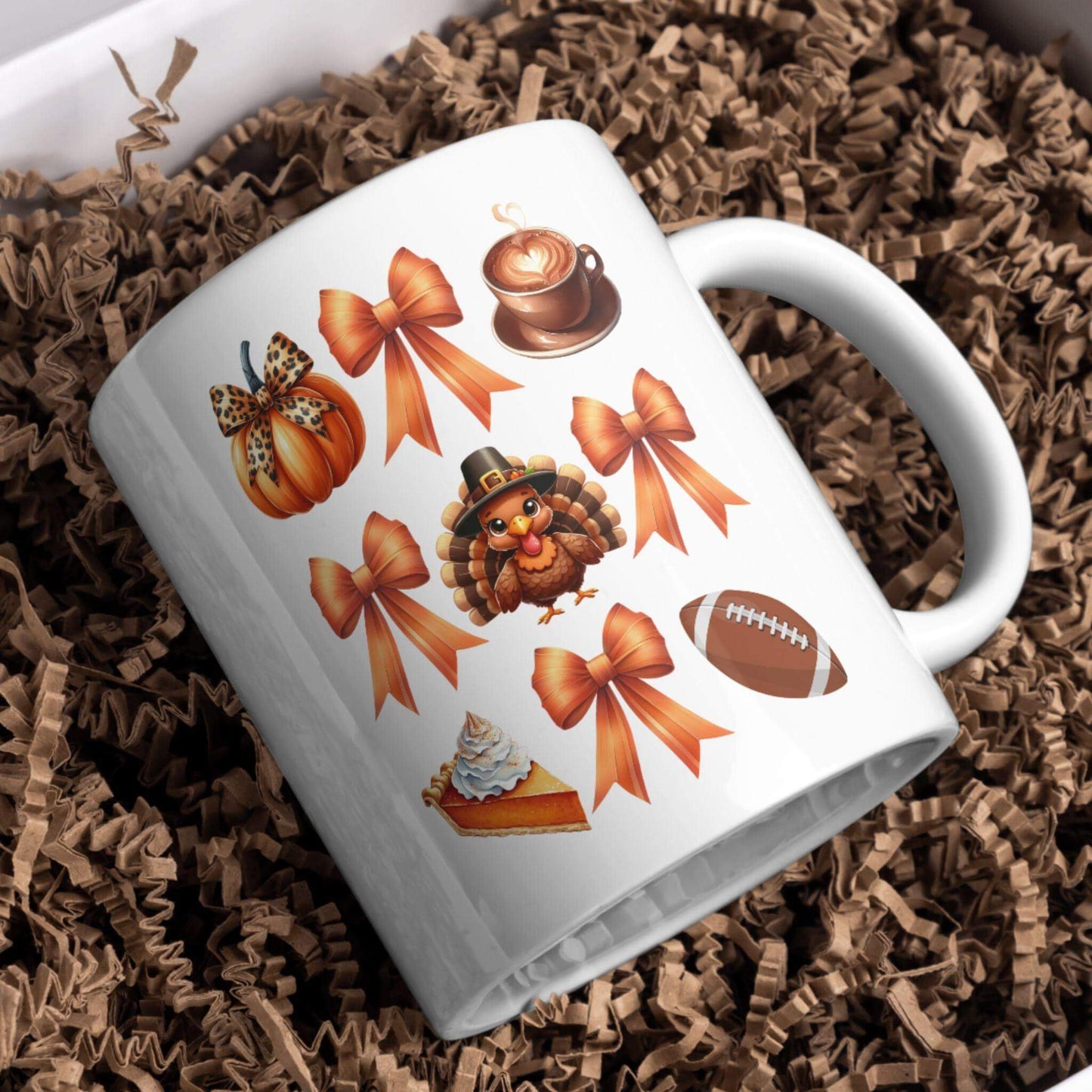 Thanksgiving Coquette PNG | Cute Pumpkin, Turkey & Football Design - Crafty Harvest Designs