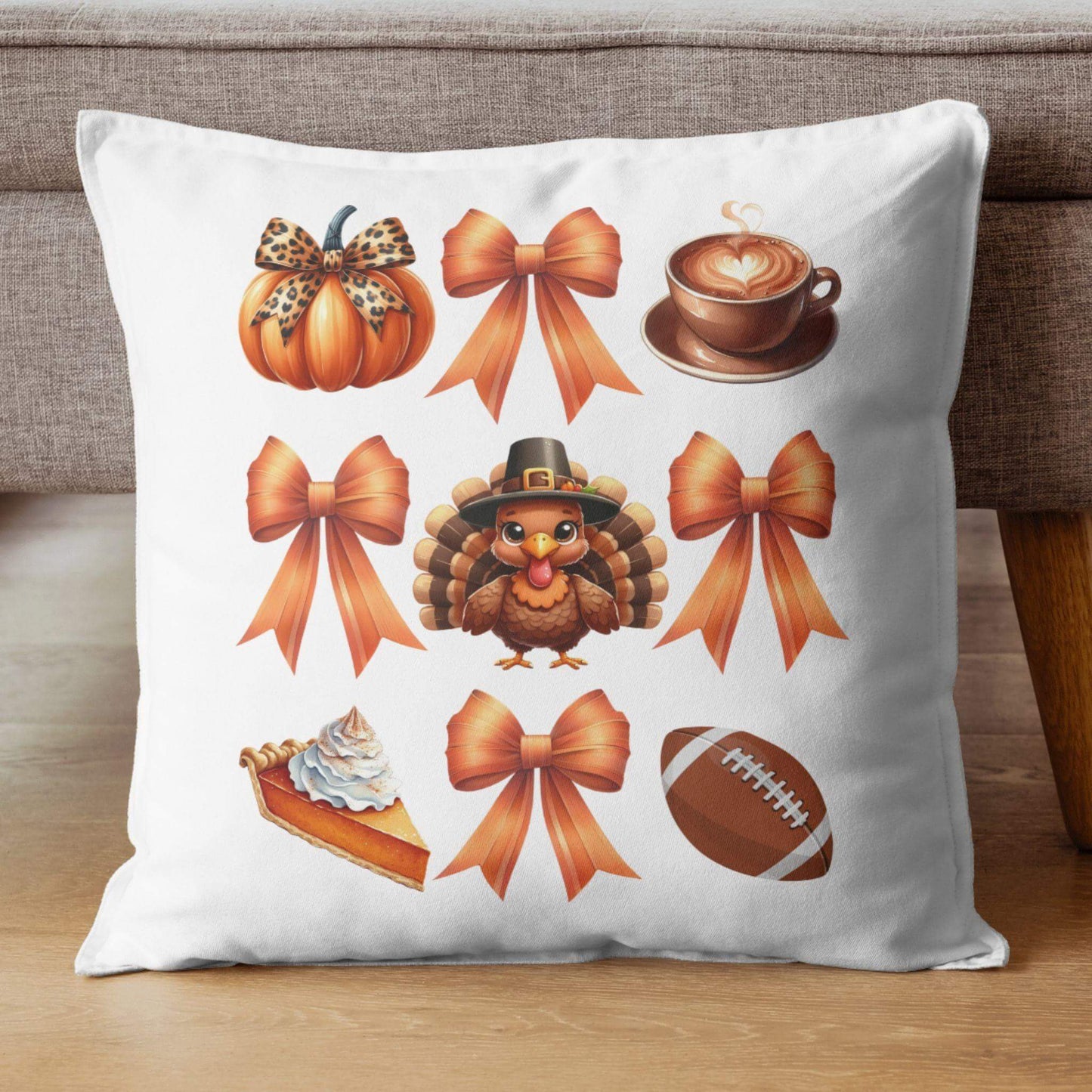 Thanksgiving Coquette PNG | Cute Pumpkin, Turkey & Football Design - Crafty Harvest Designs