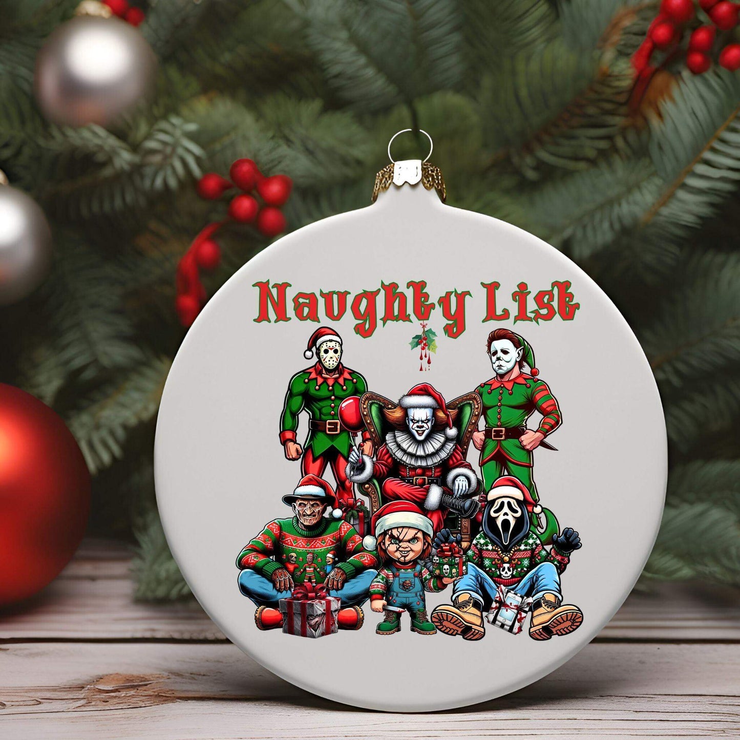 Thug Life Christmas Horror Movies PNG | Scary Movie Retro Christmas Design - Crafty Harvest Designs