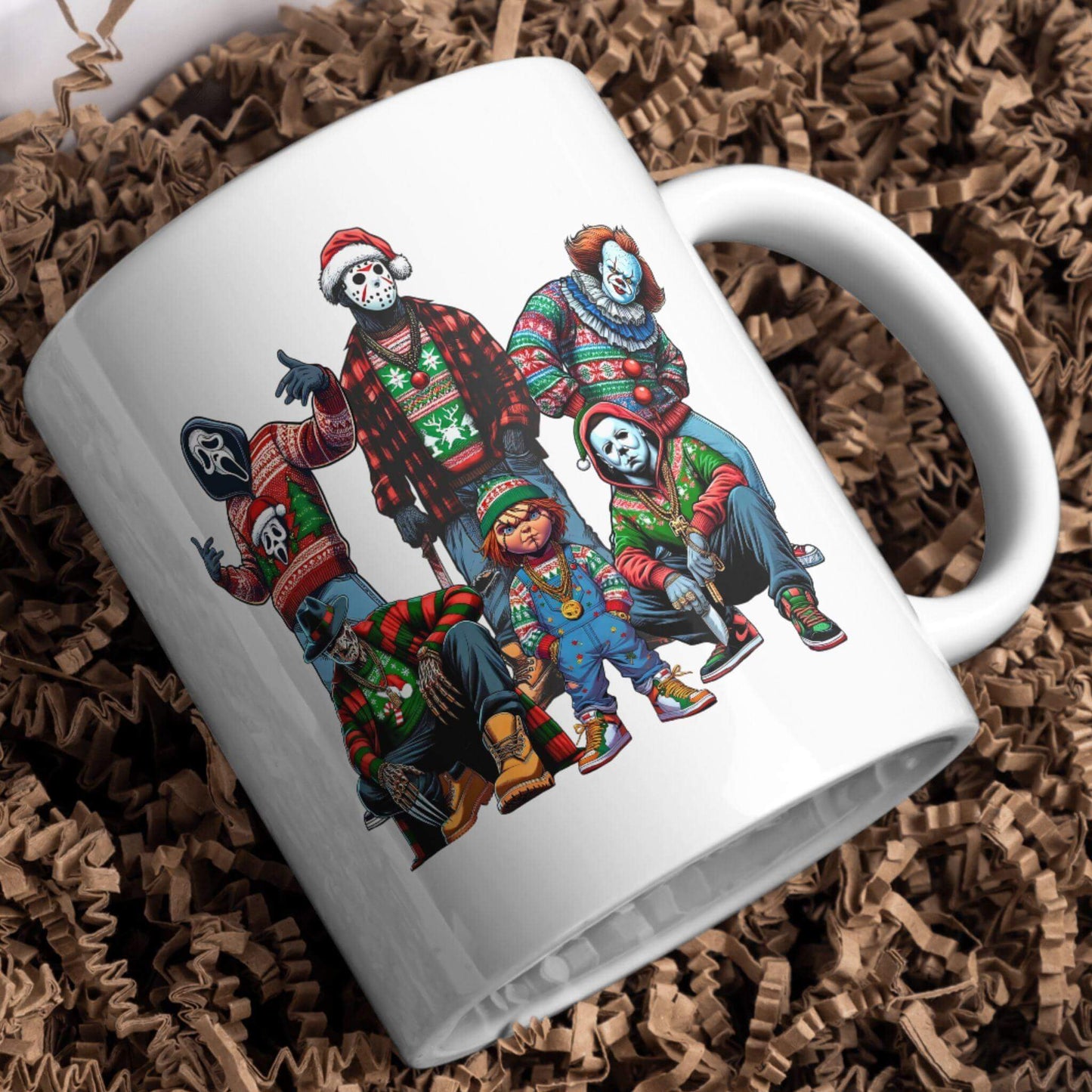 Thug Life Ugly Sweater Christmas PNG | Horror Movie Characters Design - Crafty Harvest Designs