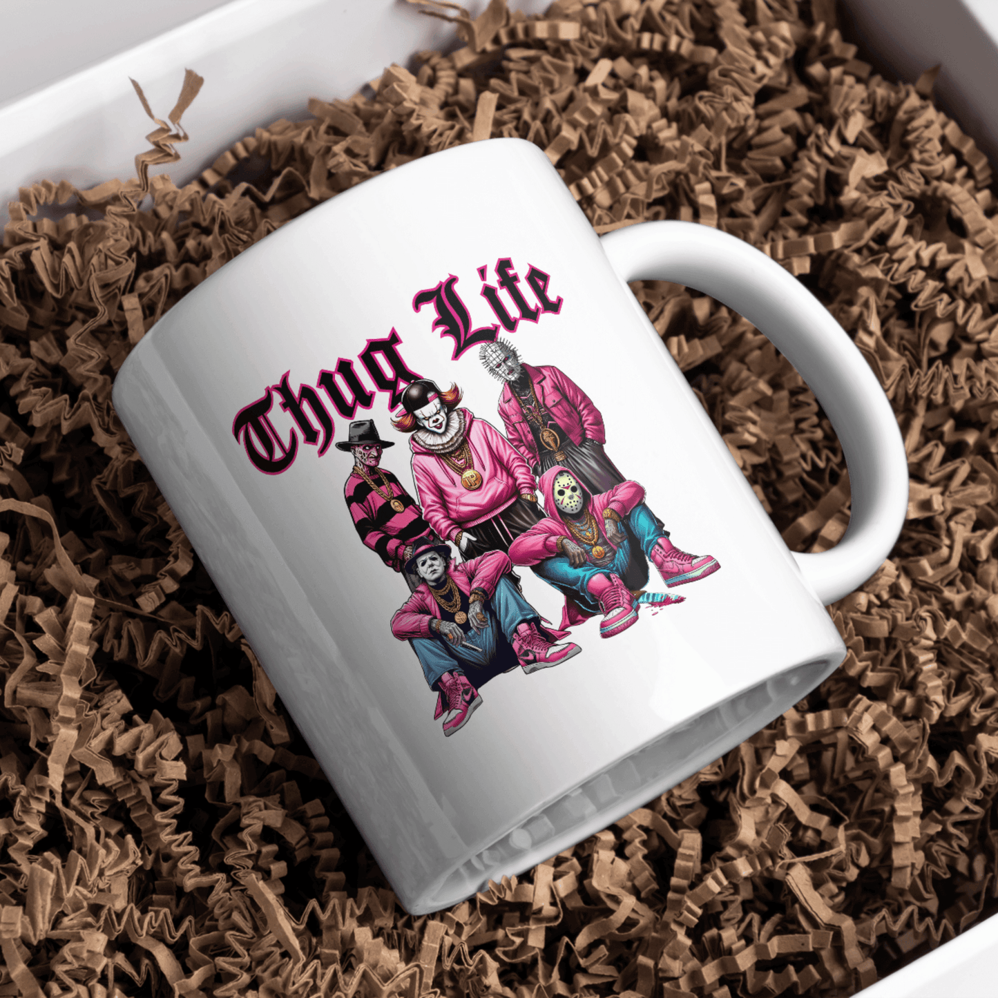 TShirt Thug Life Baddies Pink edition Halloween tshirt design PNG / PDF download . - Crafty Harvest Designs