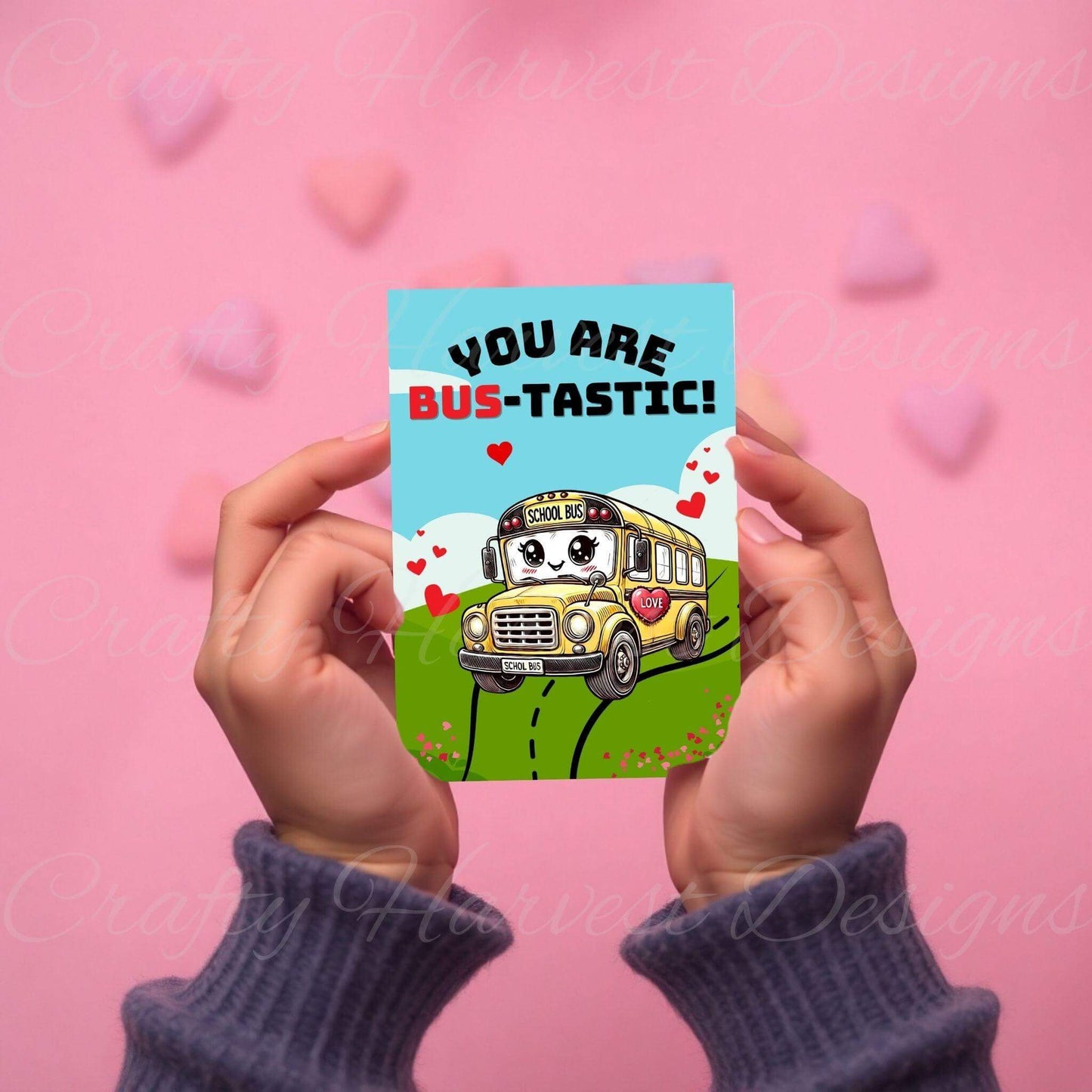 Classroom Valentine’s Day Cards - Printable Bundle (PDF & PNG) - Crafty Harvest Designs