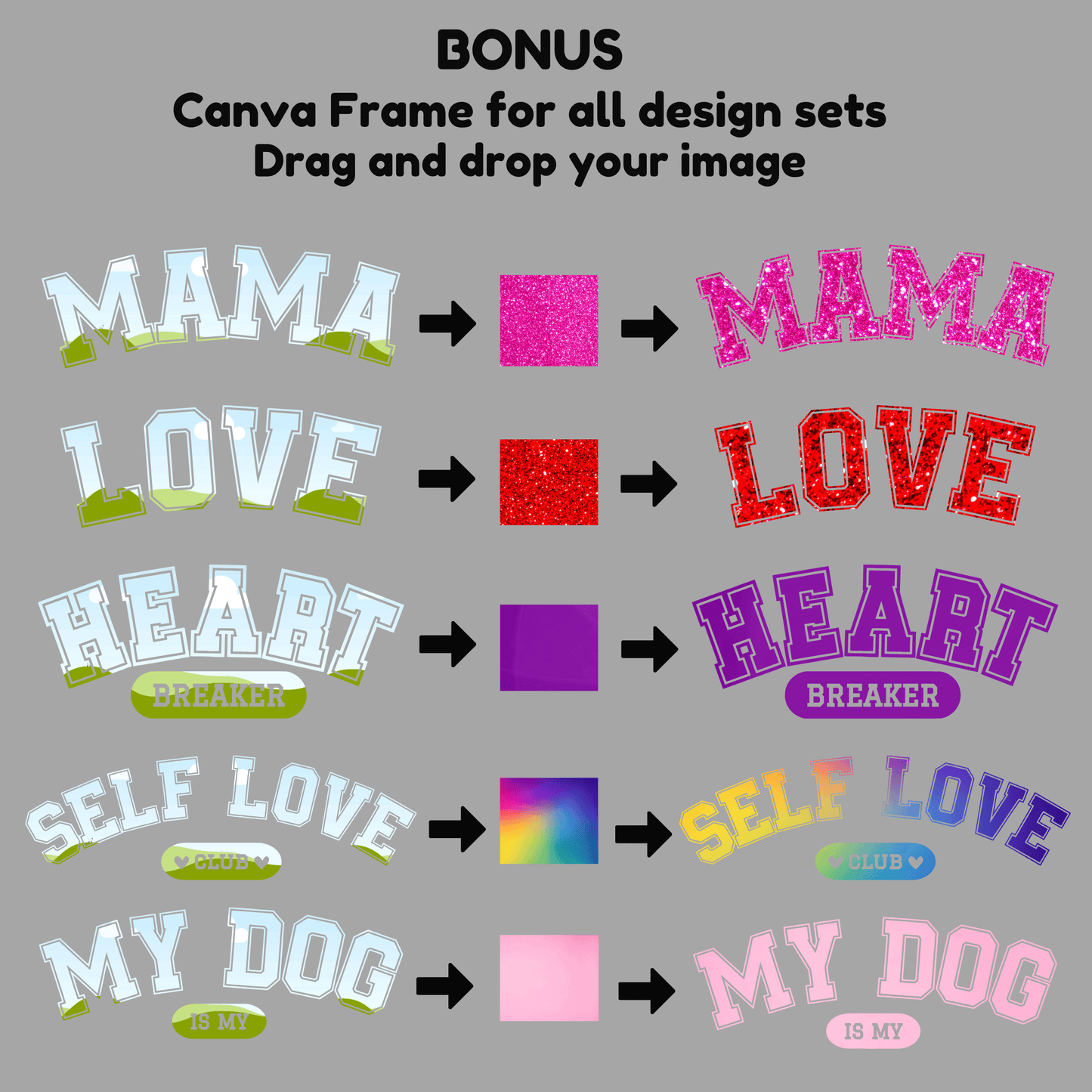 Valentine’s Day Design Bundle: Love, Mama, Self Love, Heartbreaker, My Dog Is My Valentine - Crafty Harvest Designs