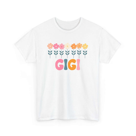 Daisy Gigi Unisex Unisex Heavy Cotton Tee | Retro Floral Grandmother Tee