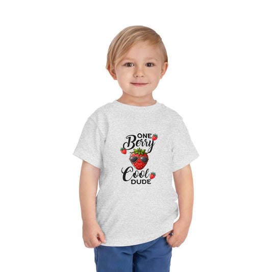 One Berry Cool Dude Toddler Short Sleeve Tee | Fun Kids Tee