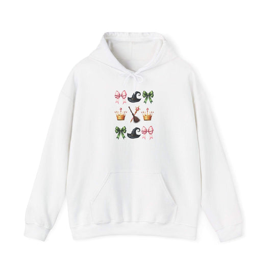 Green and Pink Coquette Bows, Unisex Heavy Blend™ Hooded Sweatshirt - Crafty Harvest Designs