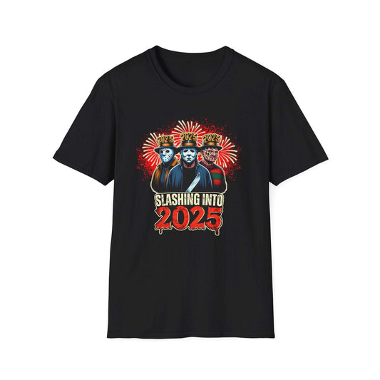 Slashing Into 2025 Horror T-Shirt | Perfect for New Year’s Eve - Crafty Harvest Designs
