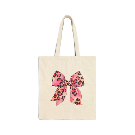 Leopard Print Bow Canvas Tote – Bold, Chic & Fiercely Practical! - Crafty Harvest Designs