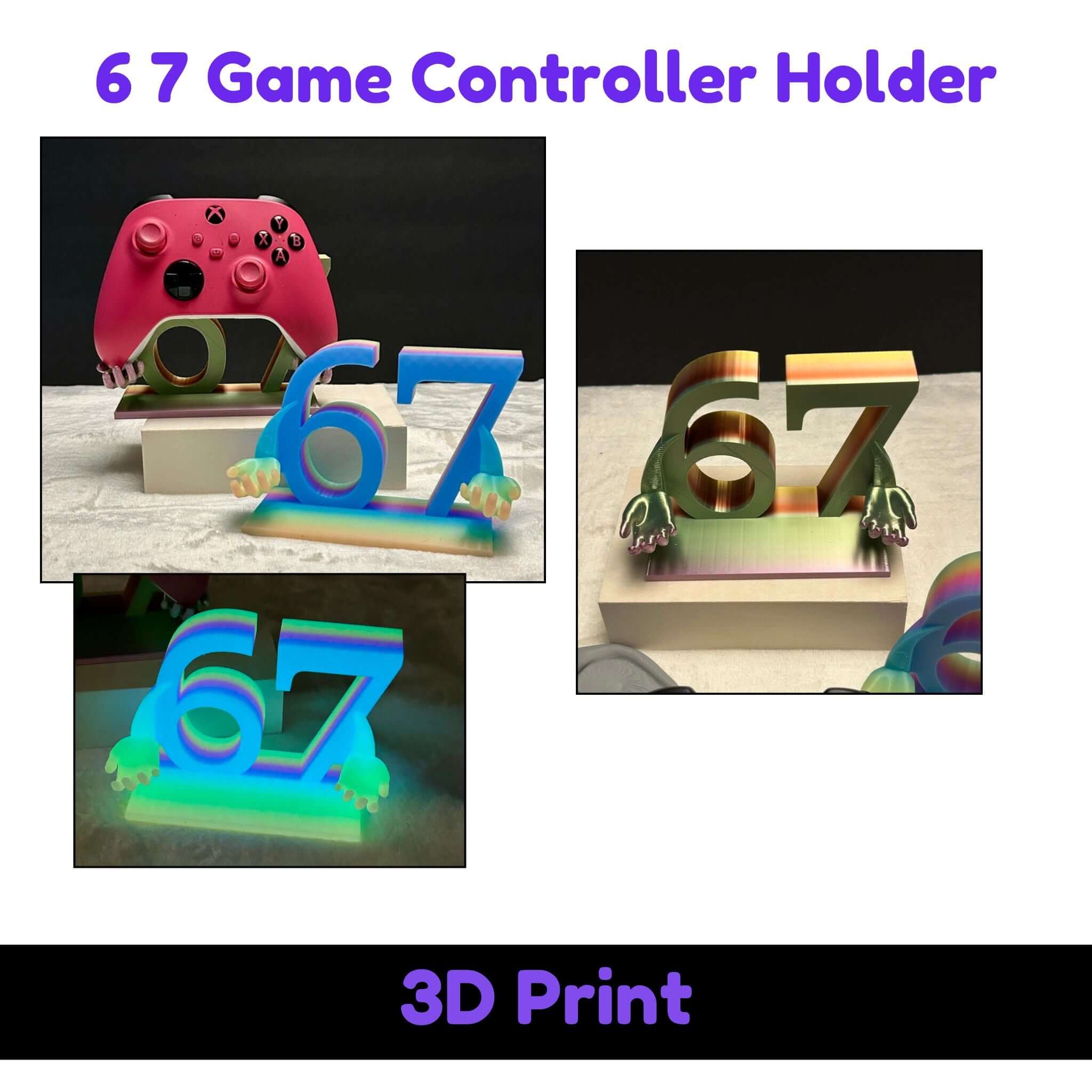 67 Game Controller Holder 3D printed – Crafty Harvest Designs