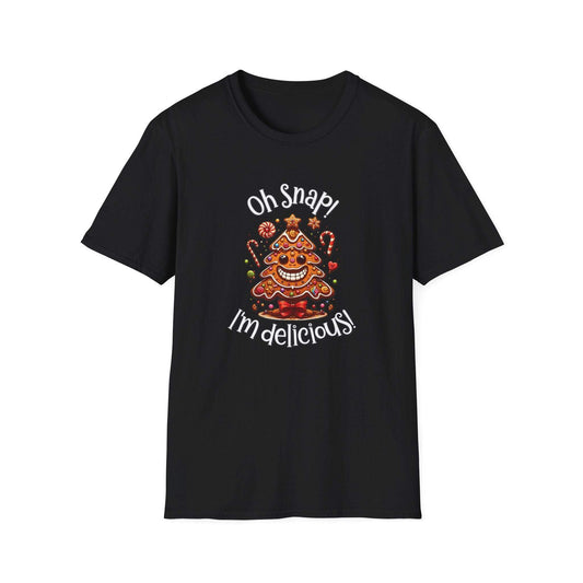 Gingerbread Man Tree T-Shirt, Oh Snap! I'm Delicious! - Crafty Harvest Designs