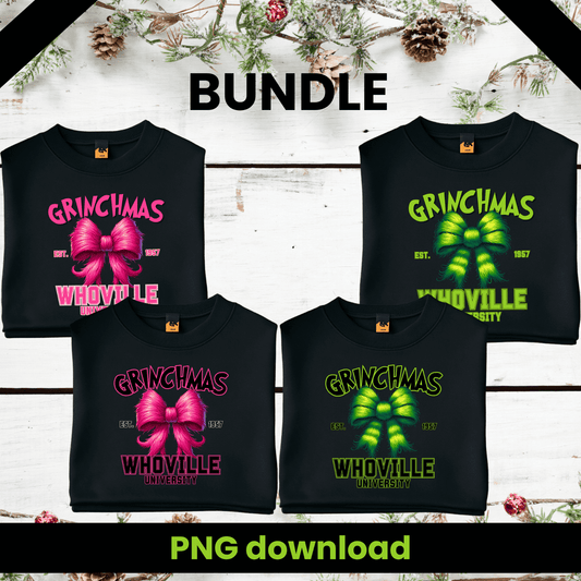 Grinchmas Whoville University PNG | Cute Christmas Design Download - Crafty Harvest Designs
