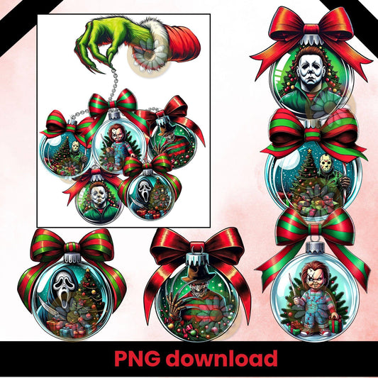 Horror Movies Christmas PNG | Spooky Christmas Design for T-shirts - Crafty Harvest Designs