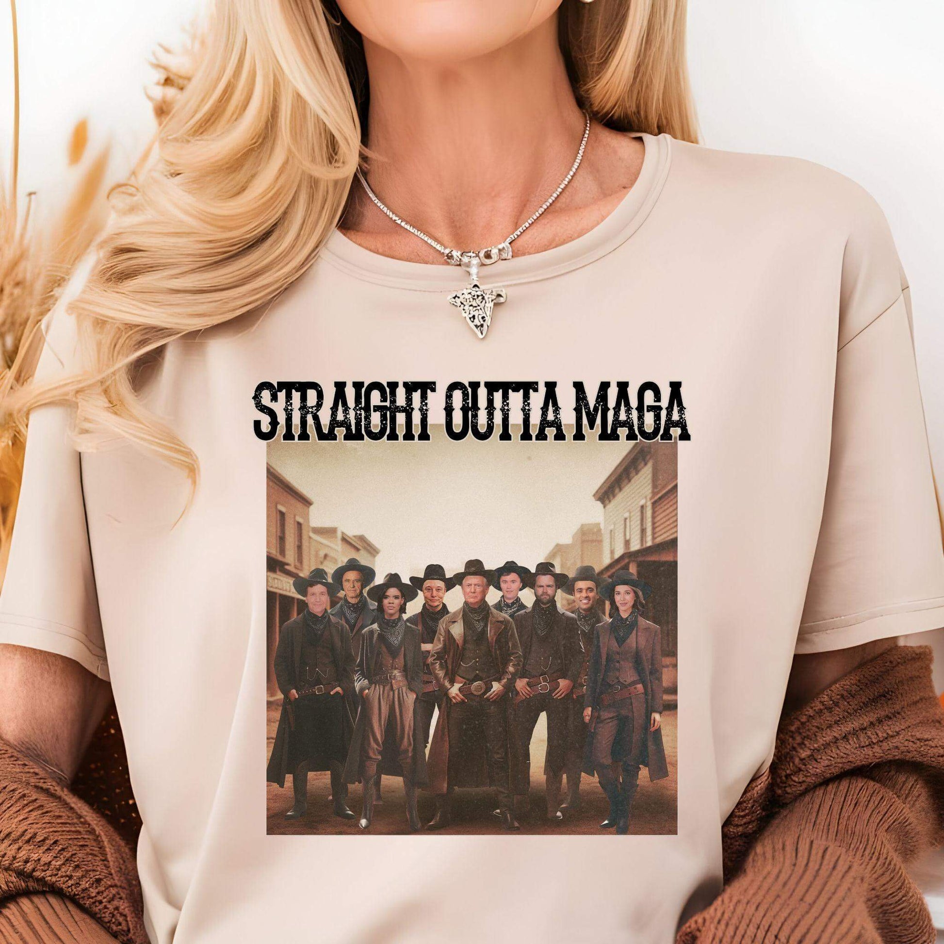 Straight Outta MAGA Digital Design | Two Font Color Options PNG - Crafty Harvest Designs