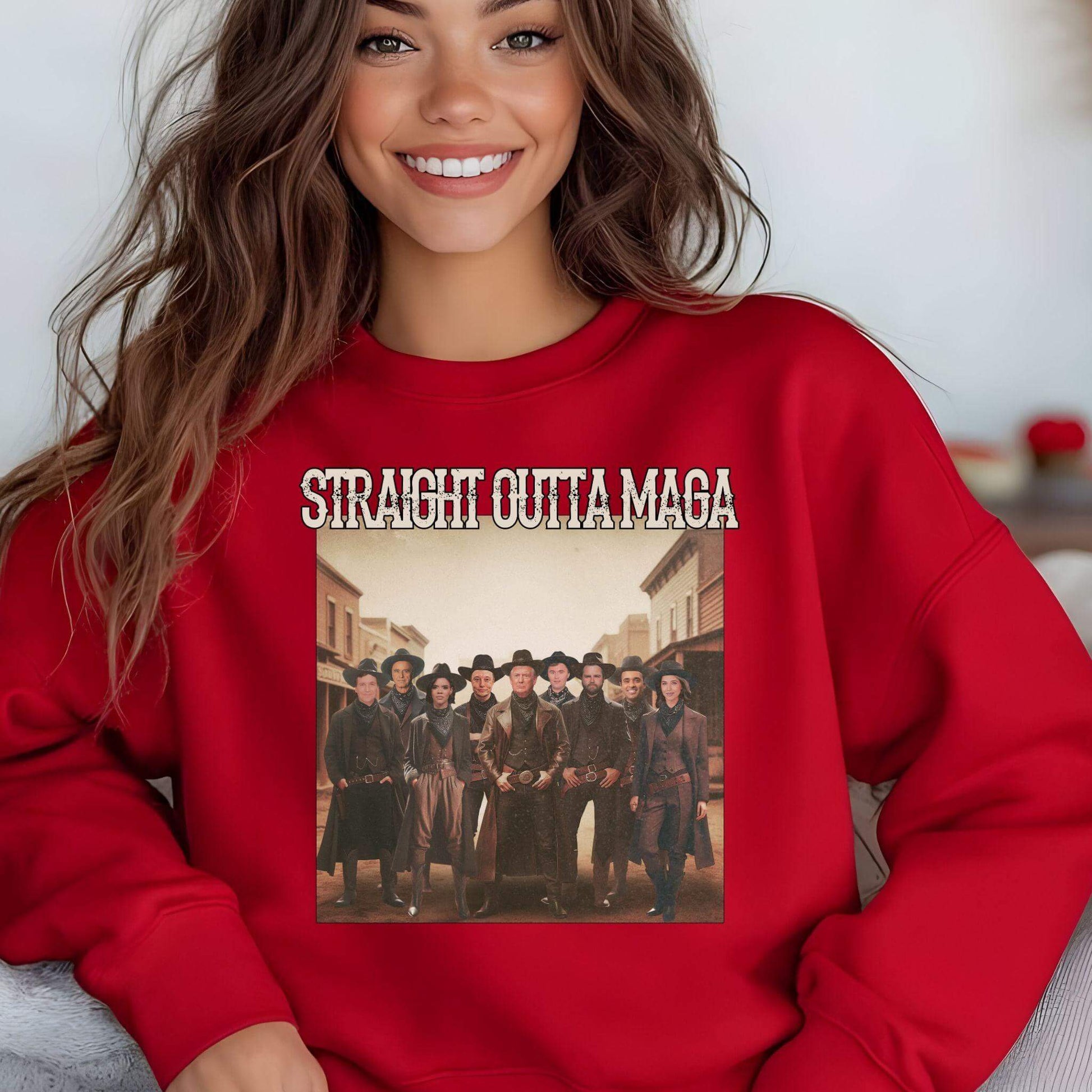 Straight Outta MAGA Digital Design | Two Font Color Options PNG - Crafty Harvest Designs